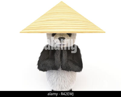 Cinese carattere allegro panda fluffy teddy Foto Stock