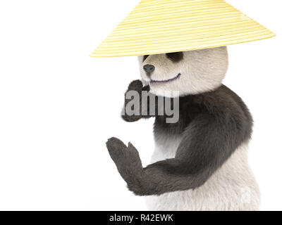 Cinese carattere allegro panda fluffy teddy Foto Stock