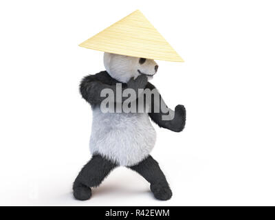 Cinese carattere allegro panda fluffy teddy Foto Stock