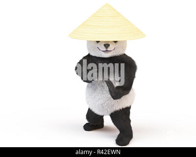 Cinese carattere allegro panda fluffy teddy Foto Stock