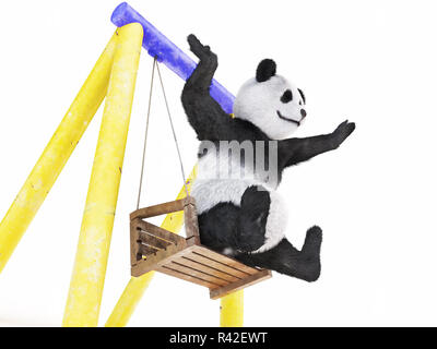 Cinese carattere allegro panda animale soffici Foto Stock