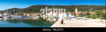 Panorama di Veli Iz sull isola di Iz in Croazia. Foto Stock