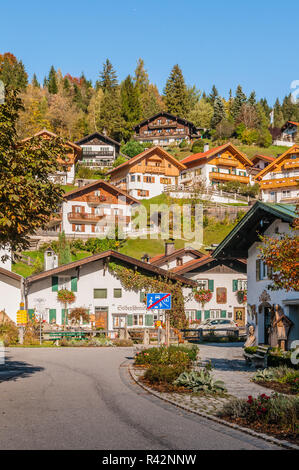 Autunno a mittenwald karwendel Foto Stock