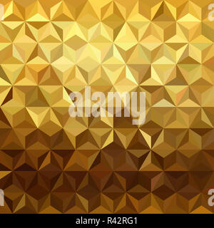 Disegno oro bassa poli 3d geometria triangolo fancy Foto Stock
