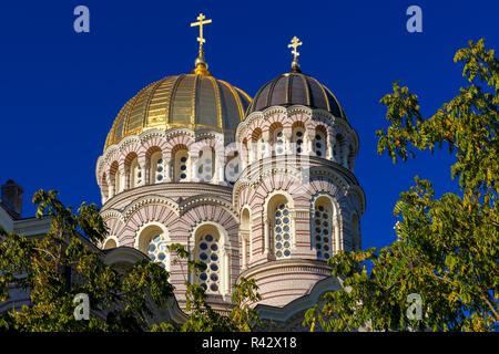 Presepe di cupole della cattedrale di Cristo, Riga, Lettonia Foto Stock