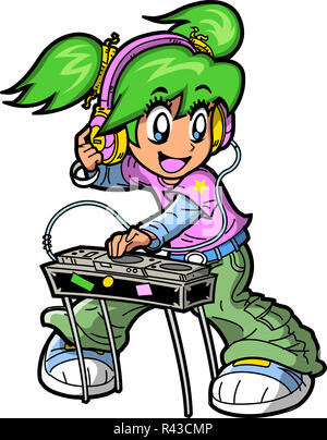 Anime Manga DJ Foto Stock