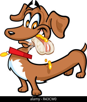 Bassotto Hot Dog Foto Stock