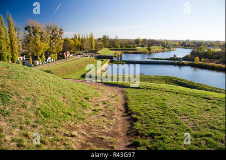 Bastion Zubr (Bison Bastion), Sluza Kamienna (blocco di pietra) e Bastione Wilk (Wolf Bastion) costruito nel XVII secolo è una parte di inizio moderno Bastion-tipo Foto Stock