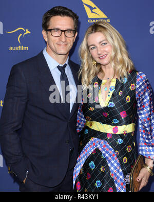 7 Assemblea gli australiani in Film Awards Gala tenutosi a Hollywood del Paramount Studios - Arrivi con: Jonathan Lapaglia, Ursula Brooks dove: Los Angeles, California, Stati Uniti quando: 24 Ott 2018 Credit: Sheri Determan/WENN.com Foto Stock