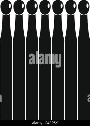 Il legno corrisponde a icona. Illustrazione semplice di legno corrisponde a icona vettore per il web design isolato su sfondo bianco Illustrazione Vettoriale