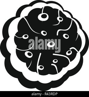 Una gustosa crema icona. Illustrazione semplice della gustosa crema icona vettoriali per il web design isolato su sfondo bianco Illustrazione Vettoriale