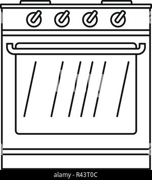 Nuova icona di forno. Schema Illustrativo del nuovo forno icona vettore per il web design isolato su sfondo bianco Illustrazione Vettoriale