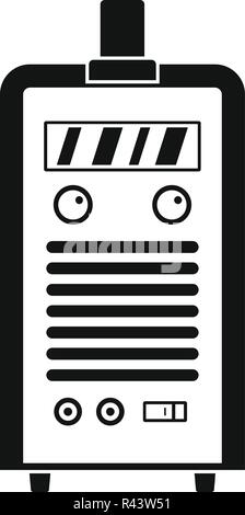 Il dispositivo di saldatura e la relativa icona. Semplice illustrazione del dispositivo di saldatura icona vettoriali per il web design isolato su sfondo bianco Illustrazione Vettoriale