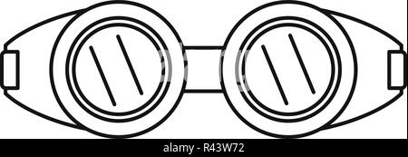 Occhiali di saldatura e la relativa icona. Illustrazione di contorno della saldatura di occhiali icona vettoriali per il web design isolato su sfondo bianco Illustrazione Vettoriale