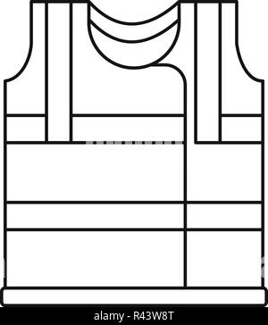 Giubbotto di lavoro icona. Schema Illustrativo del giubbotto di lavoro icona vettoriali per il web design isolato su sfondo bianco Illustrazione Vettoriale