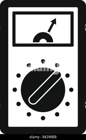 Multimetro analogico icona. Semplice illustrazione del multimetro analogico icona vettoriali per il web design isolato su sfondo bianco Illustrazione Vettoriale