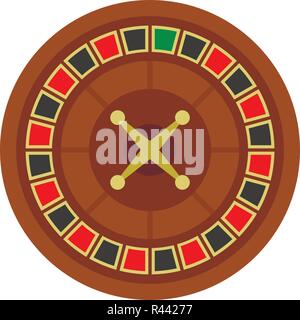 Casino roulette icona. Illustrazione piana di casino roulette icona vettore per il web isolato su bianco Illustrazione Vettoriale