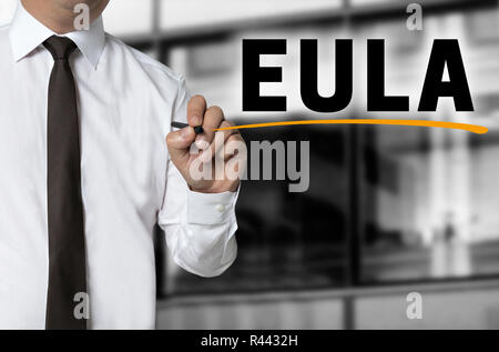 Eula è scritto da imprenditore il concetto di sfondo Foto Stock