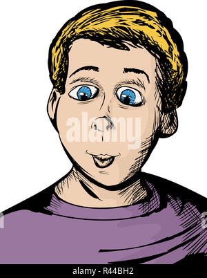 Giddy bambino Cartoon Foto Stock