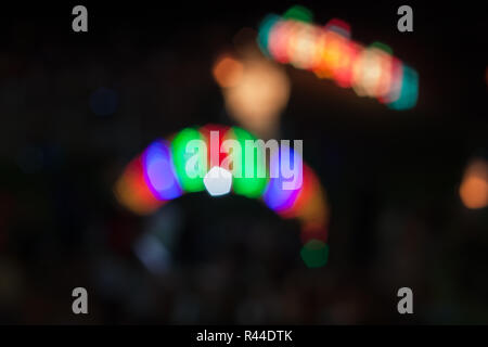 Abstract luci sfocate in Loy Krathong festival Foto Stock