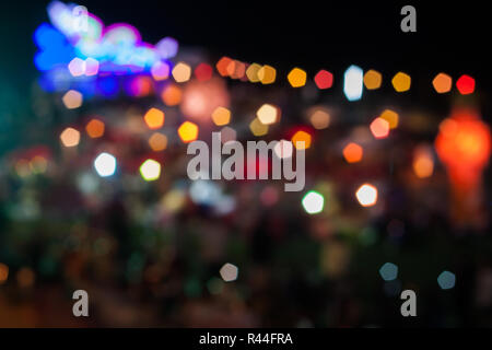 Abstract luci sfocate in Loy Krathong festival Foto Stock