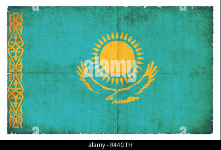 Grunge bandiera Kazakistan Foto Stock