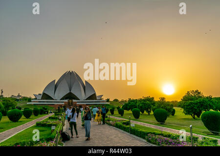 Tempio di Loto- Una vista al tramonto Foto Stock