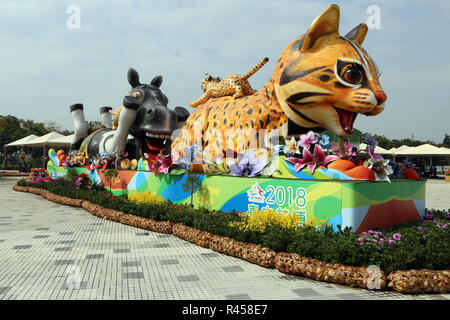 Taichung, Cina. 26 Nov, 2018. Taichung, CINA-vari bellissimi fiori può essere visto nel 2018 Taichung mondo Flower Expo nel sud della Cina di Taiwan. Credito: SIPA Asia/ZUMA filo/Alamy Live News Foto Stock