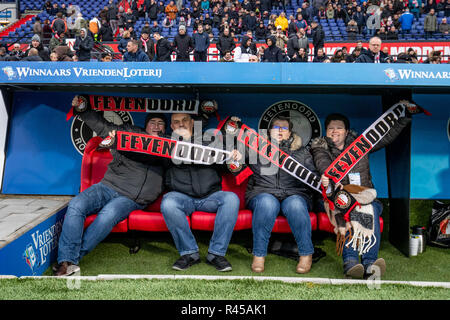 Rotterdam, Paesi Bassi, 25 Novembre, 2018. - Feyenoord - Groningen , Calcetto , Stagione 2018/2019 , Eredivisie , Stadion Feijenoord, De Kuip , 25-11-2018 , risultato 1-0 , vriendenloterij Credito: Pro scatti/Alamy Live News Foto Stock