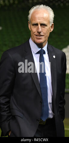 Dublino, Irlanda. 25 Novembre, 2018. Mick McCarthy, la nuova Repubblica di Irlanda Manager, fotografati dopo una conferenza stampa presso l'Aviva Stadium di Dublino, Irlanda. Foto: ASWphoto Credito: ASWphoto/Alamy Live News Foto Stock