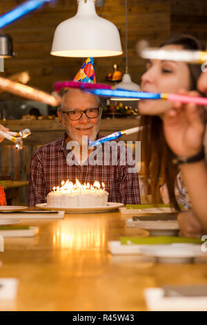 Compleanno di Nonno Foto Stock
