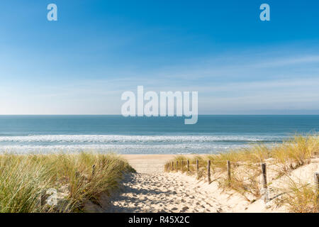 Cap Ferret (Baia di Arcachon, Francia), la spiaggia sul lato oceano Foto Stock