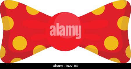 Rosso Giallo bow tie icona. Illustrazione piana di rosso giallo bow tie icona vettore per il web isolato su bianco Illustrazione Vettoriale