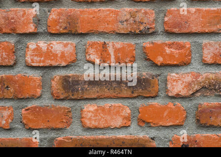 Vecchio rosso argilla muro di mattoni texture di sfondo Foto Stock