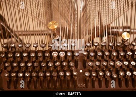 I dettagli relativi a tasti di un vecchio PC meccanica Computer Vintage i tasti della tastiera Foto Stock
