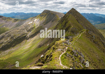 Il Devil's ridge in Mamores, Scotkand Foto Stock