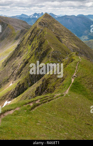 Il Devil's ridge in Mamores, Scotkand Foto Stock