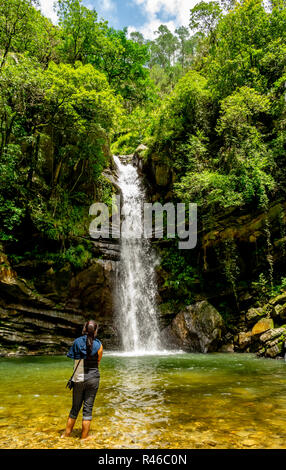 Bhalu Gaad escursione a cascata Foto Stock