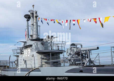 USS Pampanito un museo galleggiante al Molo 45 in Fishermans Wharf di San Francisco. Foto Stock