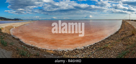 Le saline a Mesologi, Grecia Foto Stock