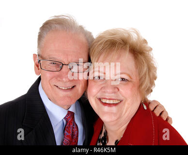 Bella coppia di anziani in primo piano. Foto Stock