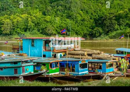 Il fiume Mekong in Laos Foto Stock