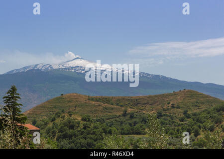 Inoltre aetna vulcano Foto Stock