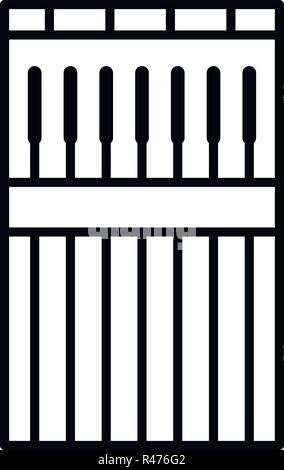 Saldatrice stick icona, stile contorno Illustrazione Vettoriale