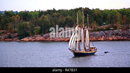 Nave a vela. Foto in vintage stile immagine Foto Stock