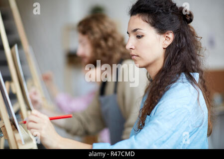 Pittura nella scuola delle arti Foto Stock