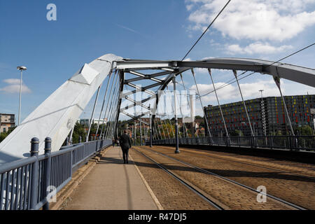 Park Square Bridge in Sheffield England Regno Unito Foto Stock