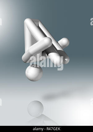 Ginnastica tappeto elastico 3D Symbol, Sport olimpici Foto Stock