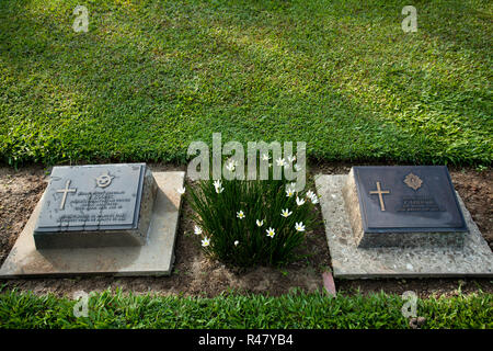 Chittagong War Cemetery è un cimitero dei martiri che hanno combattuto e sono morti nella seconda guerra mondiale durante il 1939-1945. Chittagong, Bangladesh. Foto Stock