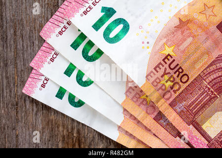 Dieci euro note Foto Stock